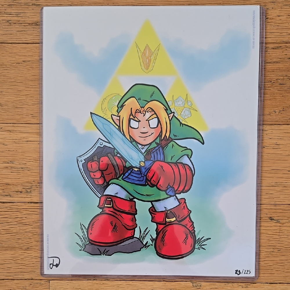 Ledgend Of Zelda Art Print By Josh Lyman 8x10 Limited Edition #23/225